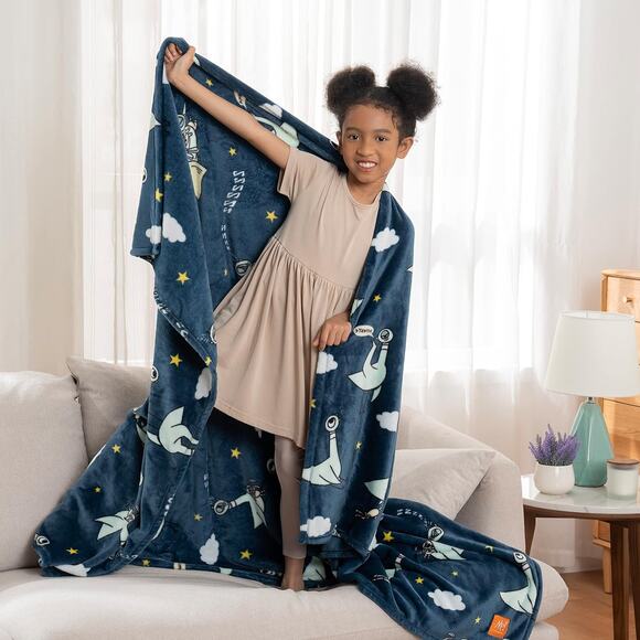 Berkshire Blanket The Pigeon VelvetLoft Luxury Soft Cozy Cute Kids Throw Blanket - Picture 4 of 6